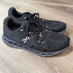 On Running On Cloud Size 14 Black Cloud 6 Running Athletic Shoes